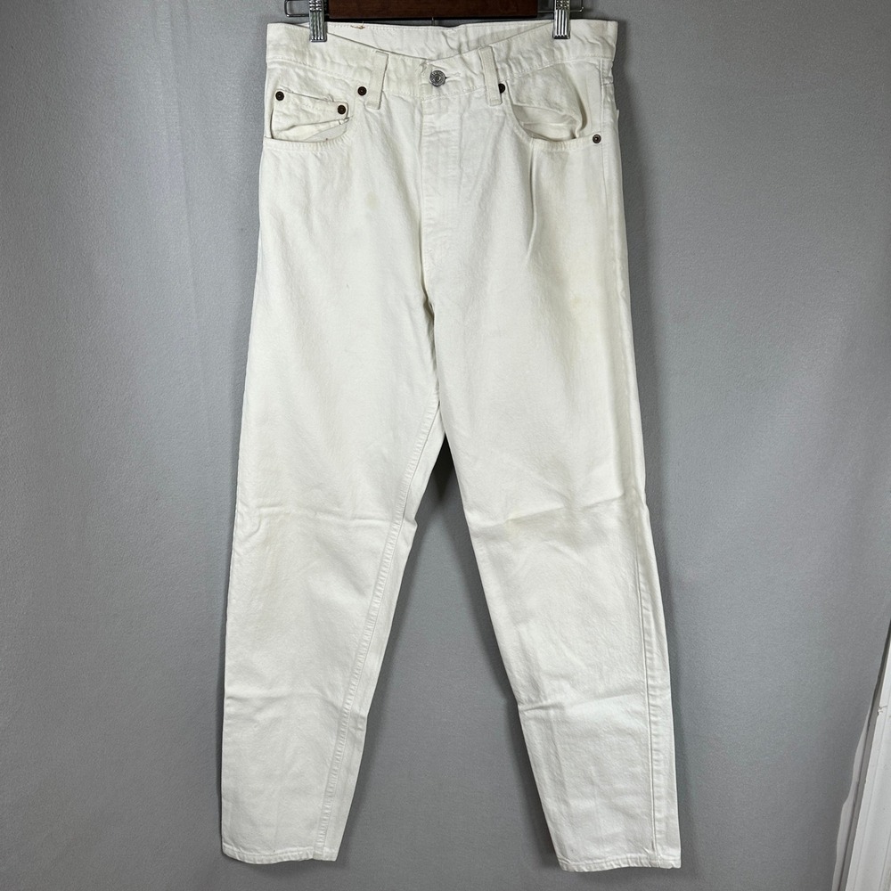 Vintage Levi's 550 Mens 32x34 White Relaxed Tapered Red Tag Made in USA GUC